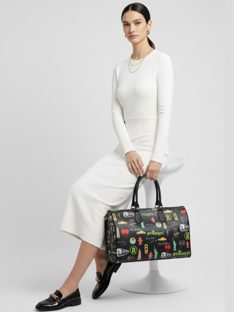 LA VIE EN ROSE Manhattan Handbag BYMANYC ® New York Vegan Elegance-2