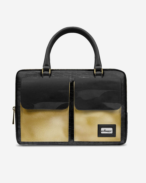 BYMANYC® Vegane Luxus-Tasche mit Doppeltasche 16" – Elegant Edition