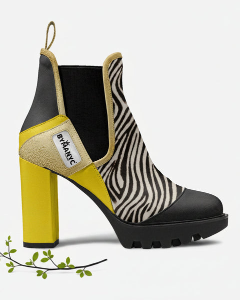 Vegan Elastic Designer Boot BYMANYC ® New York Urban Black-0