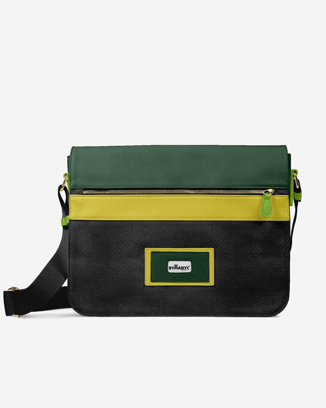 Vegan Executive Messenger Bag 16” | BYMANYC ® New York Crafted in Italy-1
