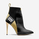 Vegan Heeled Shoe Women BYMANYC ® New York Tribeca Gold Flame-0