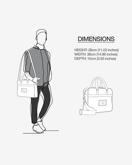 Vegan Urban Professional Work Bag 16" | Schwarz