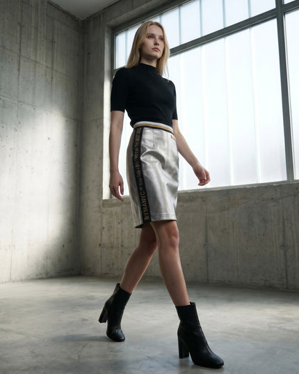 Upper East Side Midi-Rock | Garment District Kollektion | Silber | Limited Edition