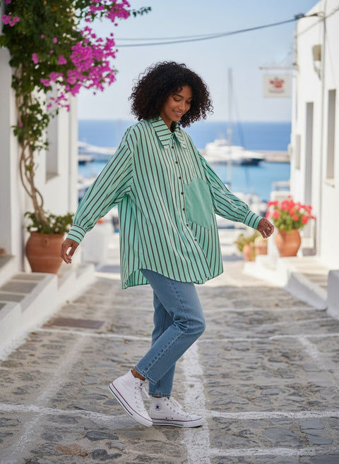 Damen Bluse LAGUNA BEACH – Boutique Fashion Top – BYMANYC ® New York