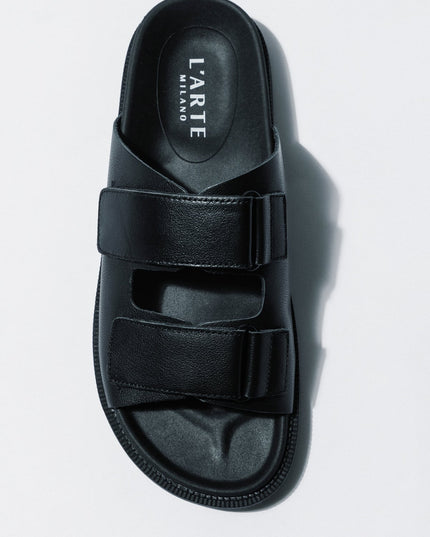 Leder Sandalen L'Arte Milano – Schwarz unisex