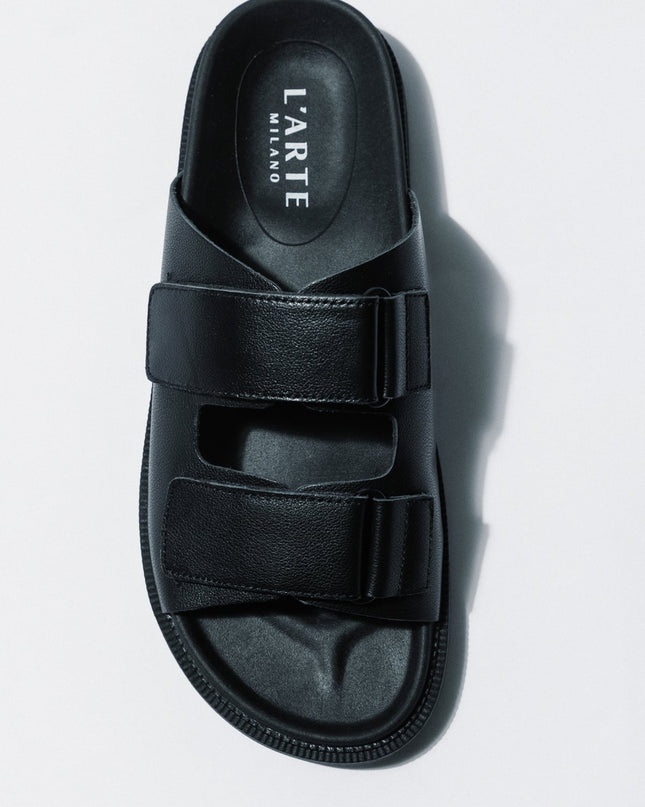 Leder Sandalen L'Arte Milano – Schwarz unisex