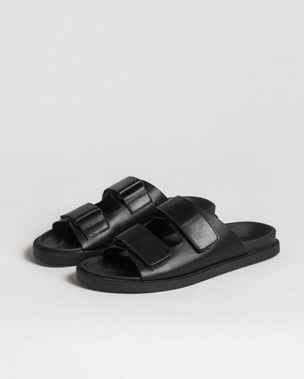 Leder Sandalen L'Arte Milano – Schwarz unisex