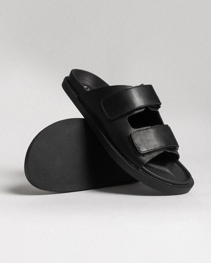 Leder Sandalen L'Arte Milano – Schwarz unisex