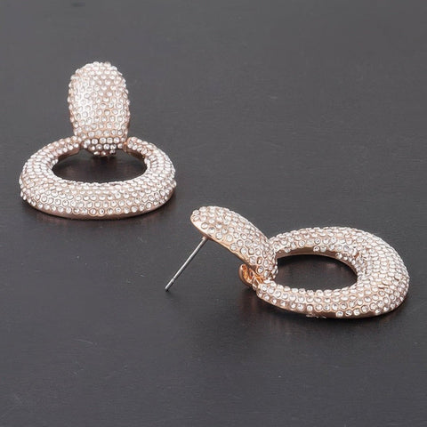 LINCOLN CENTER Bejeweled Hoop Drop Earrings: NYFW BYMANYC ® New York - ModeEcho
