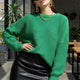 Grüner Chunky-Knit-Pullover CHELSEA: Neue Kollektion COUTURE in NOLITA – BYMANYC ® New York