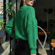 Grüner Chunky-Knit-Pullover CHELSEA: Neue Kollektion COUTURE in NOLITA – BYMANYC ® New York