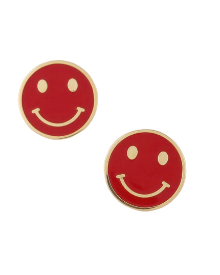 Smiley Face Ohrstecker Gold