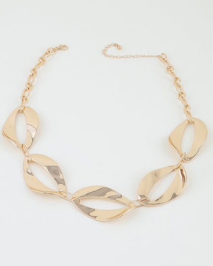 Women's Chain Necklace Hammered Abstract BYMANYC ® New York SCULPTURAL TEXTURED LINK COLLAR - New Collection