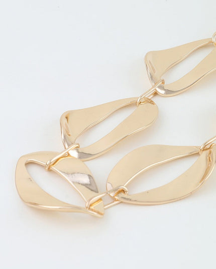 Women's Chain Necklace Hammered Abstract BYMANYC ® New York SCULPTURAL TEXTURED LINK COLLAR - New Collection