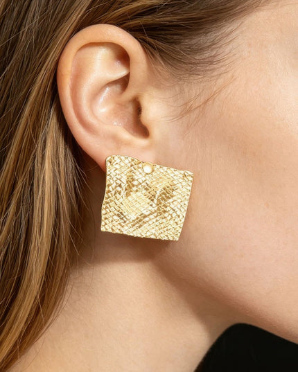 BYMANYC ® New York | Meatpacking Trapezoid Drop Earrings | Gold/Silver