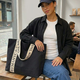 WOMEN'S BAG Black Canvas Tote NOHO - BYMANYC ® New York-0