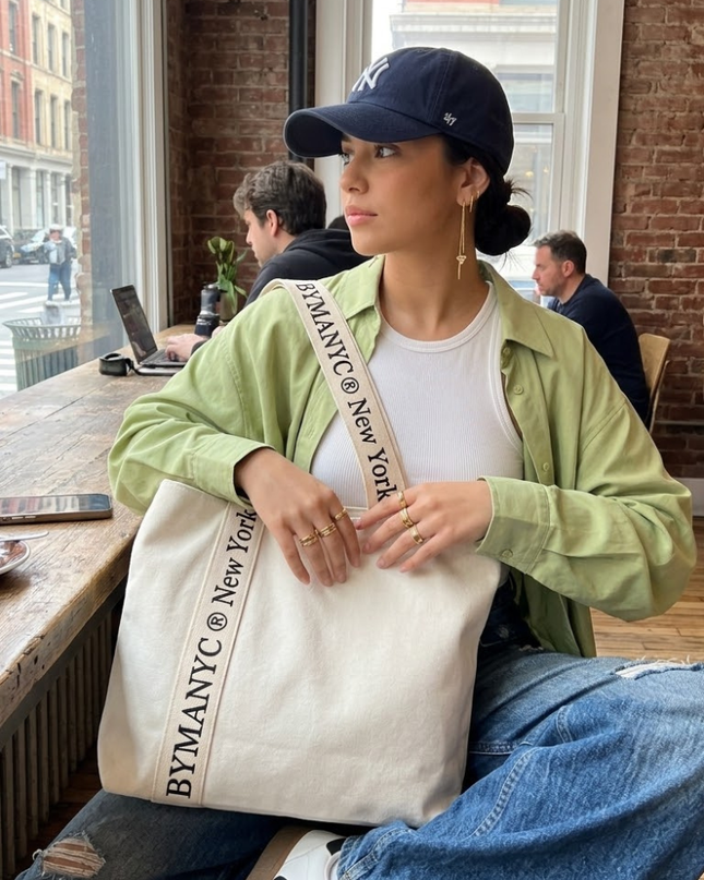 WOMEN'S BAG Cream Canvas Tote LEXINGTON - BYMANYC ® New York-0