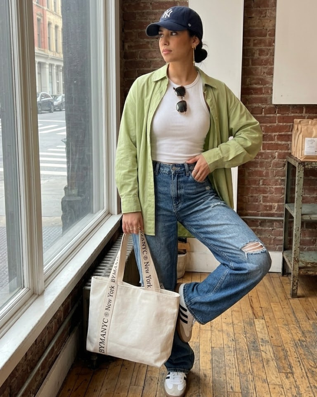 WOMEN'S BAG Cream Canvas Tote LEXINGTON - BYMANYC ® New York-1