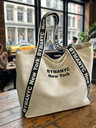 Cremefarbene Canvas Tote Bag SoHo – BYMANYC ® New York