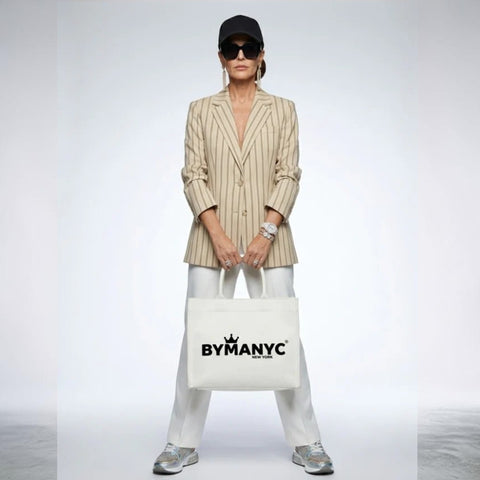 Damen-Blazer Beige Nadelstreifen NOLITA - BYMANYC ® New York