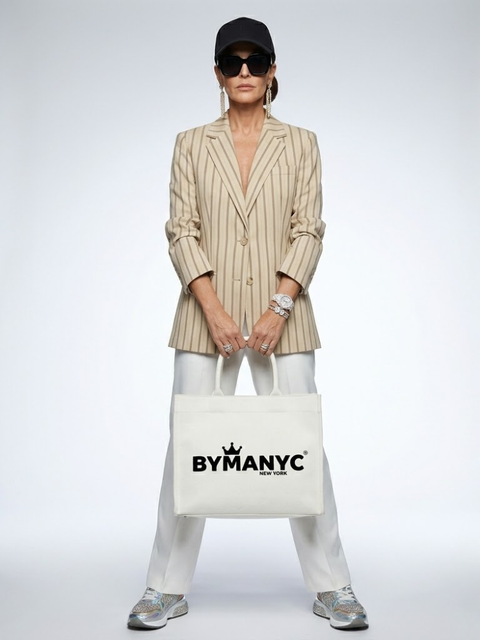 WOMEN'S BLAZER Beige Striped NOLITA - BYMANYC ® New York-0