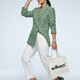 WOMEN'S BLAZER Green Tweed TRIBECA - BYMANYC ® New York-1