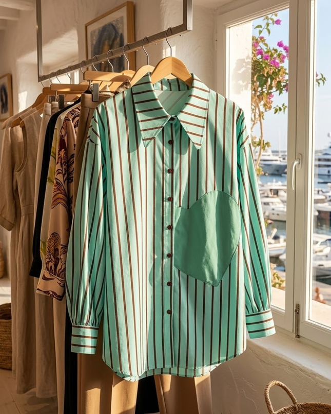 WOMEN'S BLOUSE LAGUNA BEACH - Boutique Fashion Top - BYMANYC ® New York-0