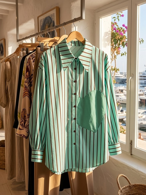 WOMEN'S BLOUSE LAGUNA BEACH - Boutique Fashion Top - BYMANYC ® New York-0
