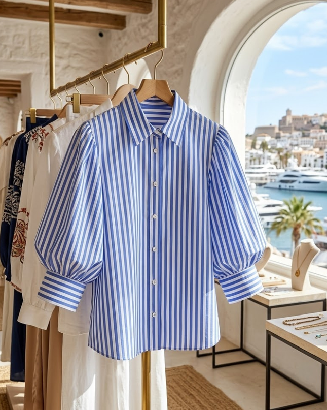 WOMEN'S BLOUSE NEWPORT - Boutique Fashion Top - BYMANYC ® New York-0