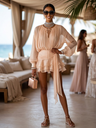 SALADA Plissée-Bluse IBIZA – Champagne