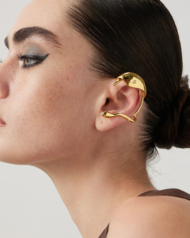 WOMEN'S EARRINGS Gold Color FLATIRON - BYMANYC ® New York-0