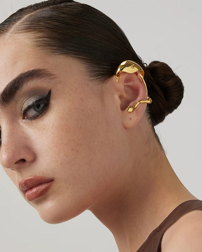 WOMEN'S EARRINGS Gold Color FLATIRON - BYMANYC ® New York-1