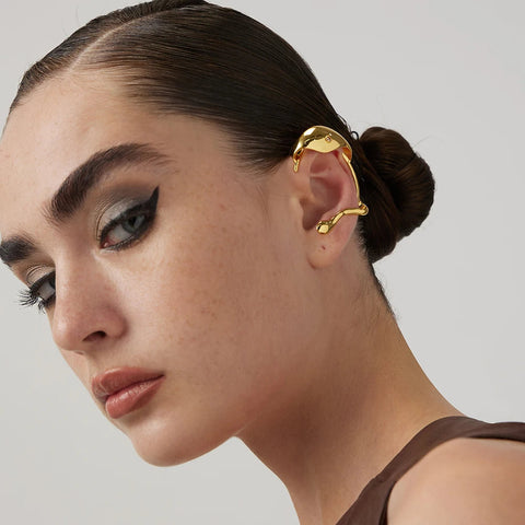 WOMEN'S EARRINGS Gold Color FLATIRON - BYMANYC ® New York-1