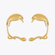 WOMEN'S EARRINGS Gold Color FLATIRON - BYMANYC ® New York-2
