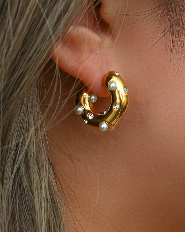 WOMEN'S EARRINGS Gold Color HUDSON - BYMANYC ® New York-0
