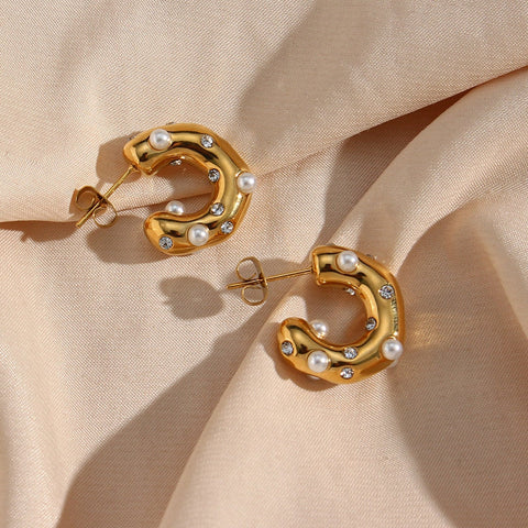 WOMEN'S EARRINGS Gold Color HUDSON - BYMANYC ® New York-1
