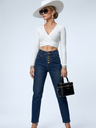 FLATIRON Damen Jeans | Dark Blue | High-Rise Gold-Hardware New Collection