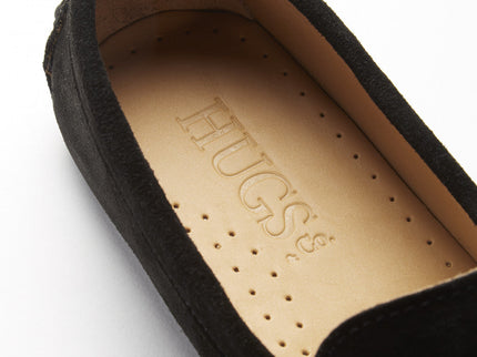 Women's Penny Driving Loafers, black suede