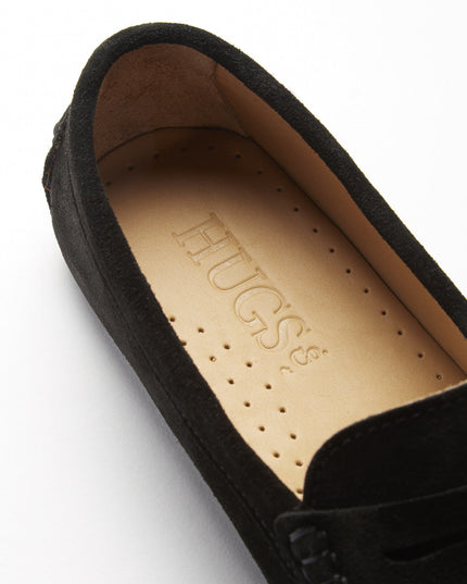 Hugs & Co. Penny Driving Loafers – Schwarz Wildleder