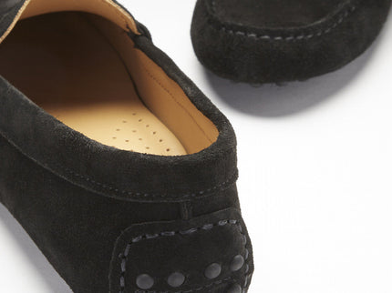 Women's Penny Driving Loafers, black suede