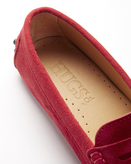 Penny Driving Loafers – Rot Wildleder