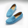 Hugs & Co. Penny Driving Loafers – Turquoise Wildleder