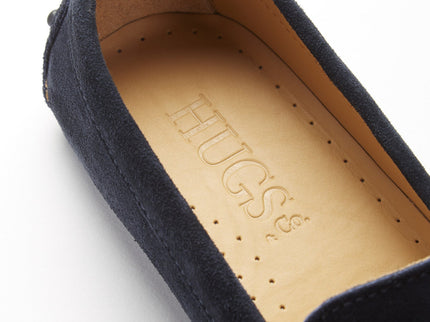 Women's Tasselled Driving Loafers, navy blue suede
