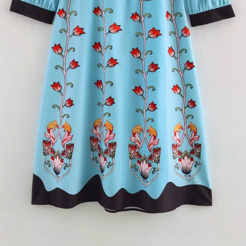 Tailliertes Blumenkleid The Met – Damen | BYMANYC ® New York