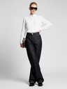 Wide-Leg Denim Hose mit Inverted Pocket Design
