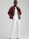 SULLIVAN — Wine Vegan Leather Blouson Jacke | COUTURE in NOLITA