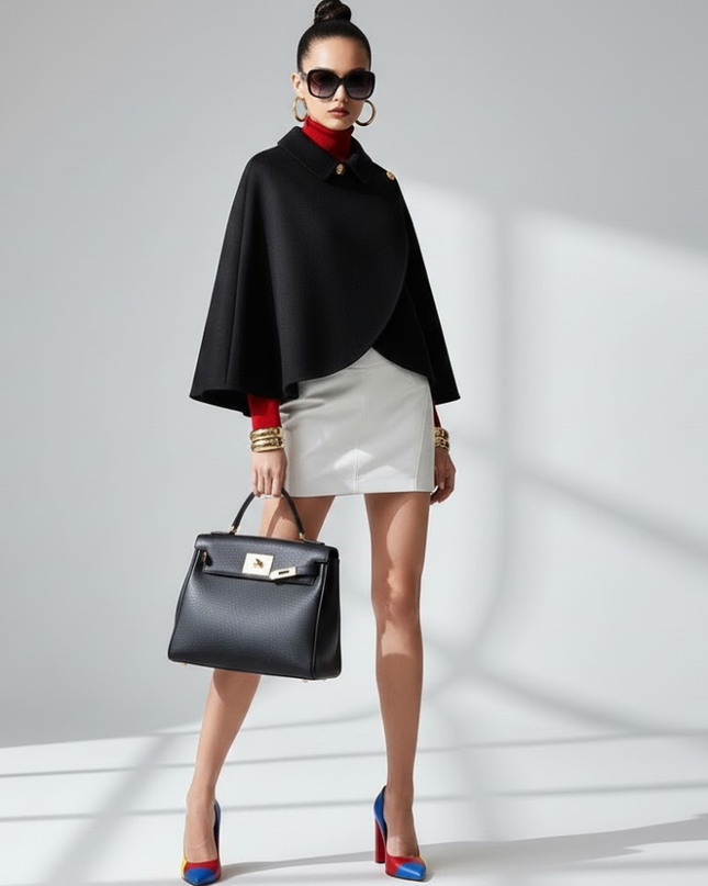 Damen Eco-Chic Cape-Jacke TRIBECA – New Eco-Fashion Collection