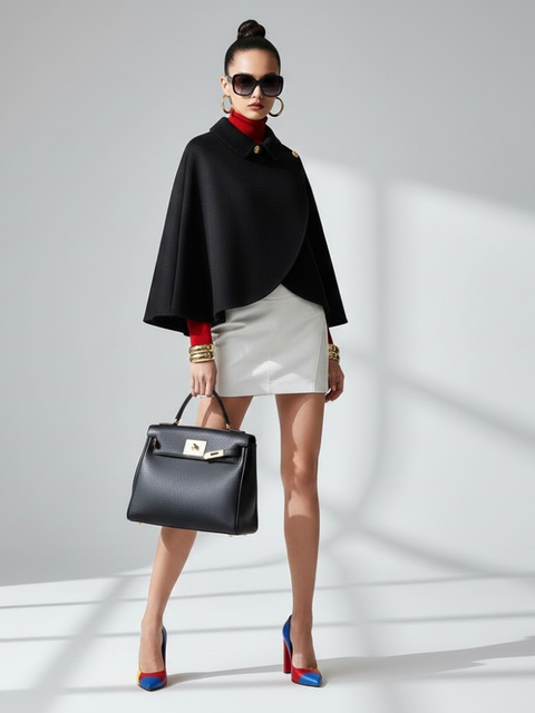 Damen Eco-Chic Cape-Jacke TRIBECA – New Eco-Fashion Collection