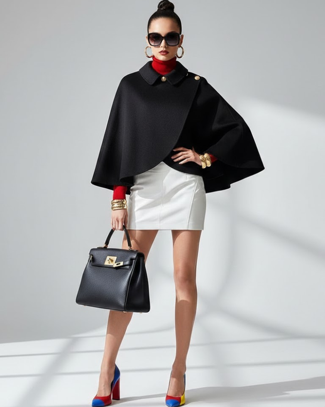 Damen Eco-Chic Cape-Jacke TRIBECA – New Eco-Fashion Collection
