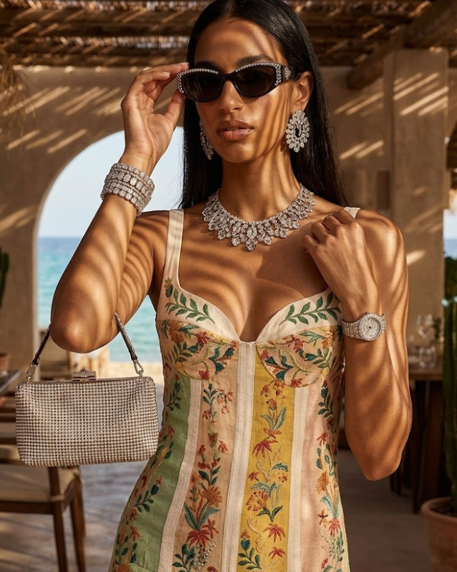 Women Strapless Floral Dress, IBIZA - BYMANYC ® New York-1